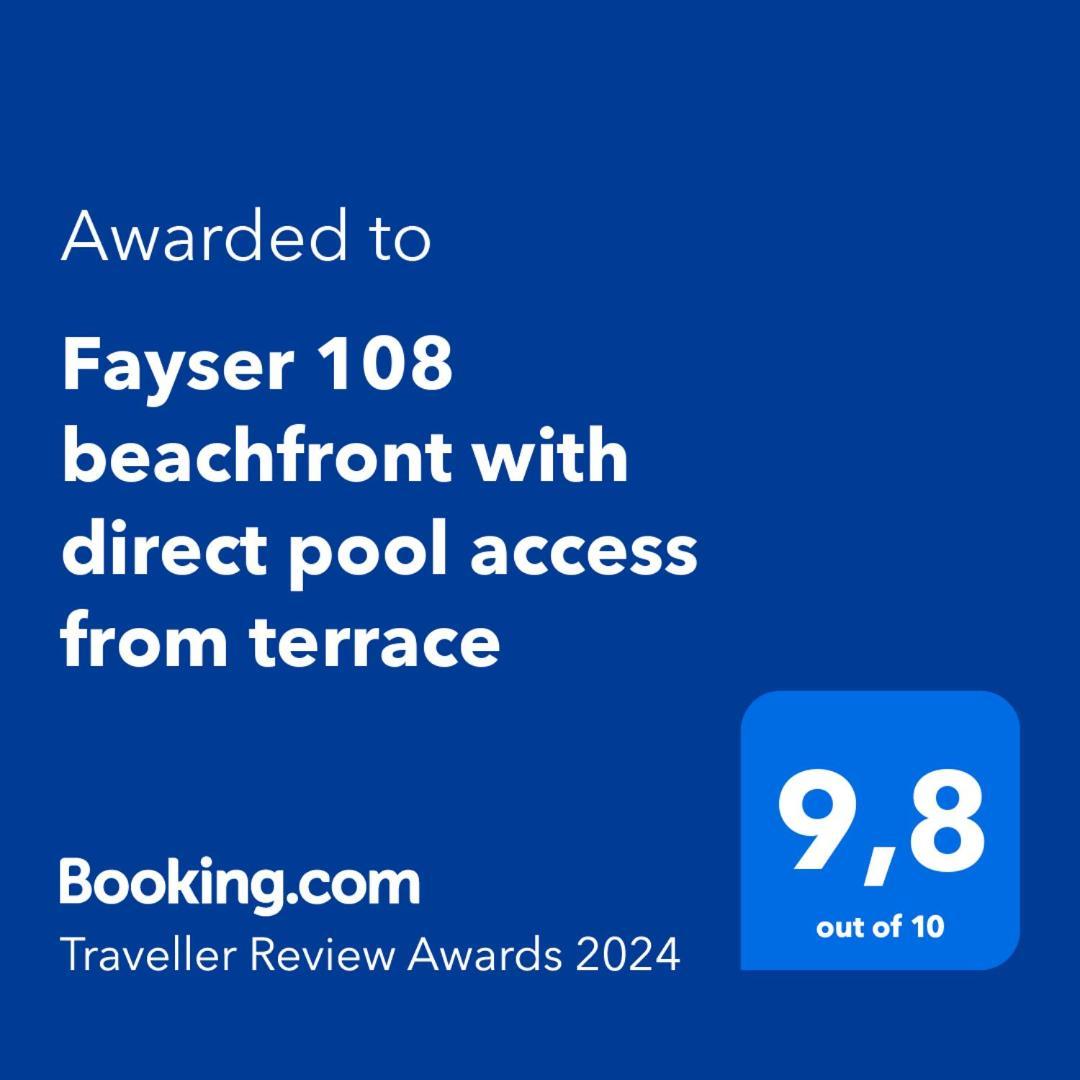 Fayser 108 Beachfront With Direct Pool Access From Terrace アロナ エクステリア 写真
